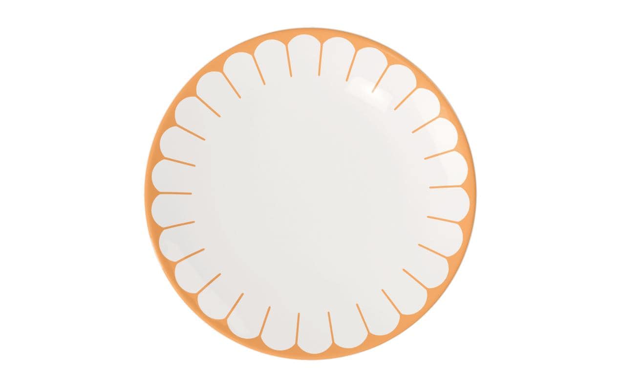 Speiseteller Fleur 6 Stück, Gelb<br>Hochwertiger Teller