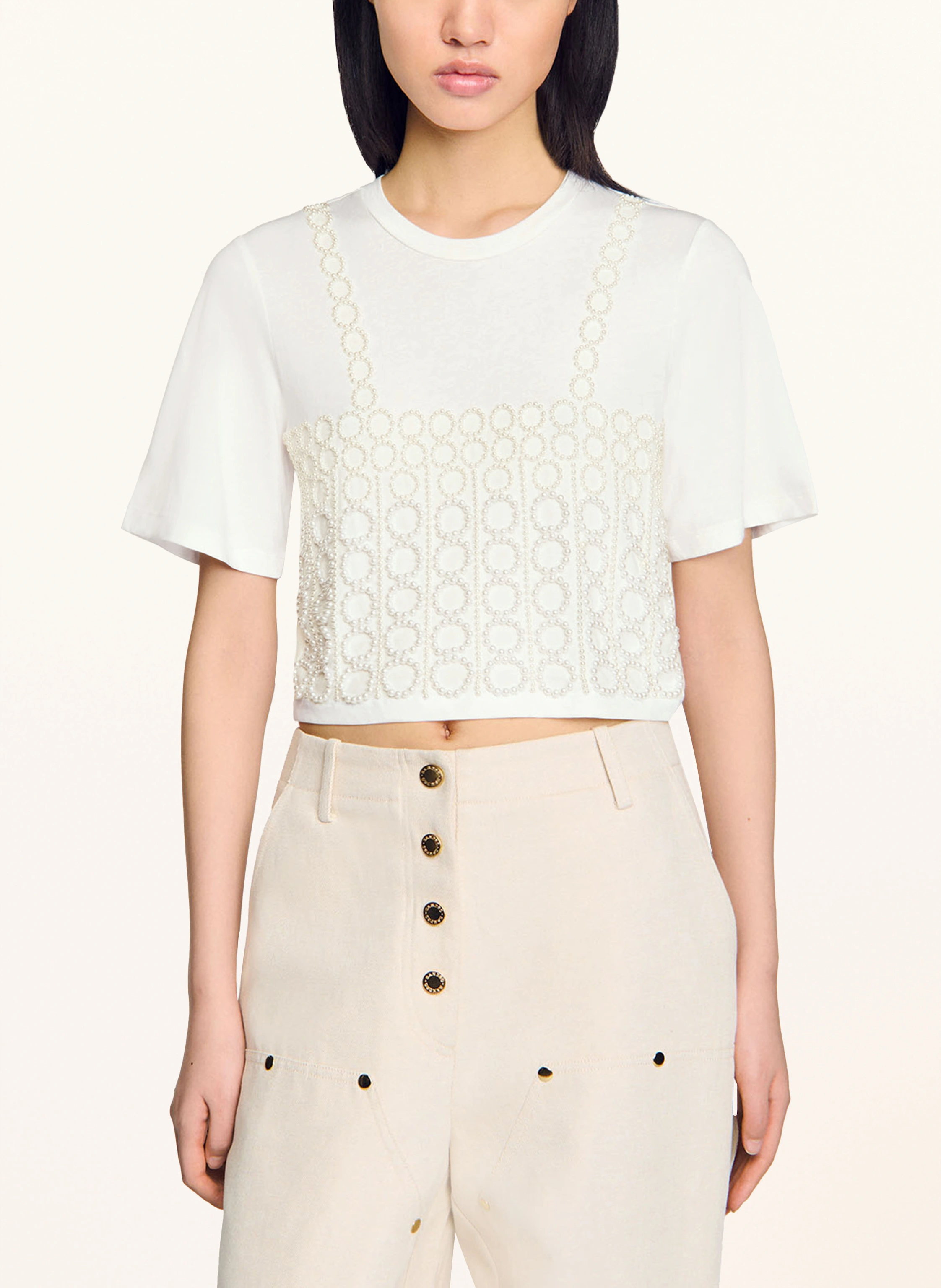 SANDRO Cropped-Shirt
