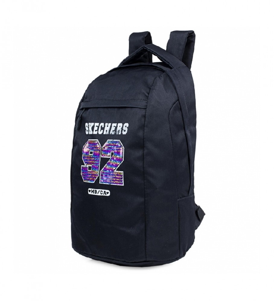 Mochila casual unissex Skechers S898 preta - 21x32x12,5 cm