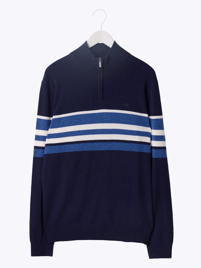 Faustian stripet zipneck Sky Captain