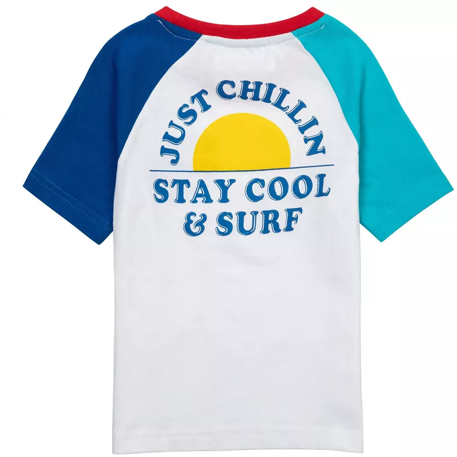 MINOTI T-Shirt Stay Cool WeißBlauGrün