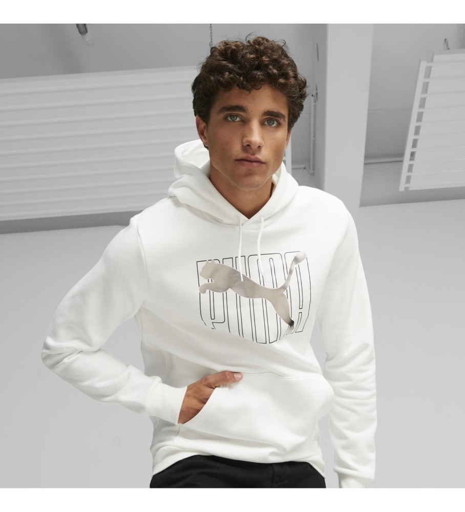 Puma Sudadera Ess+ Logo Lab Holida branco