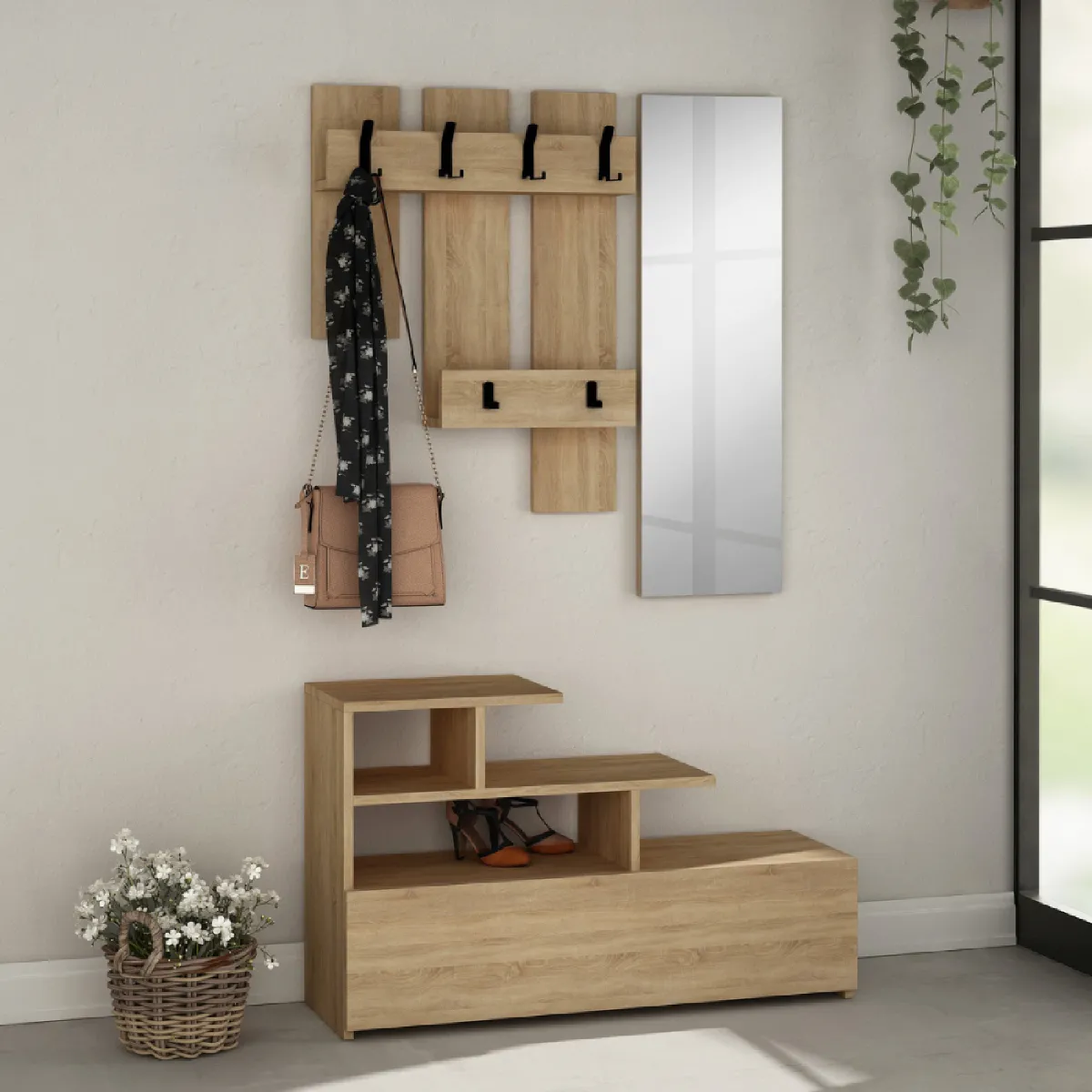 Concept Usine Meuble d'Entrée Bois MESTY