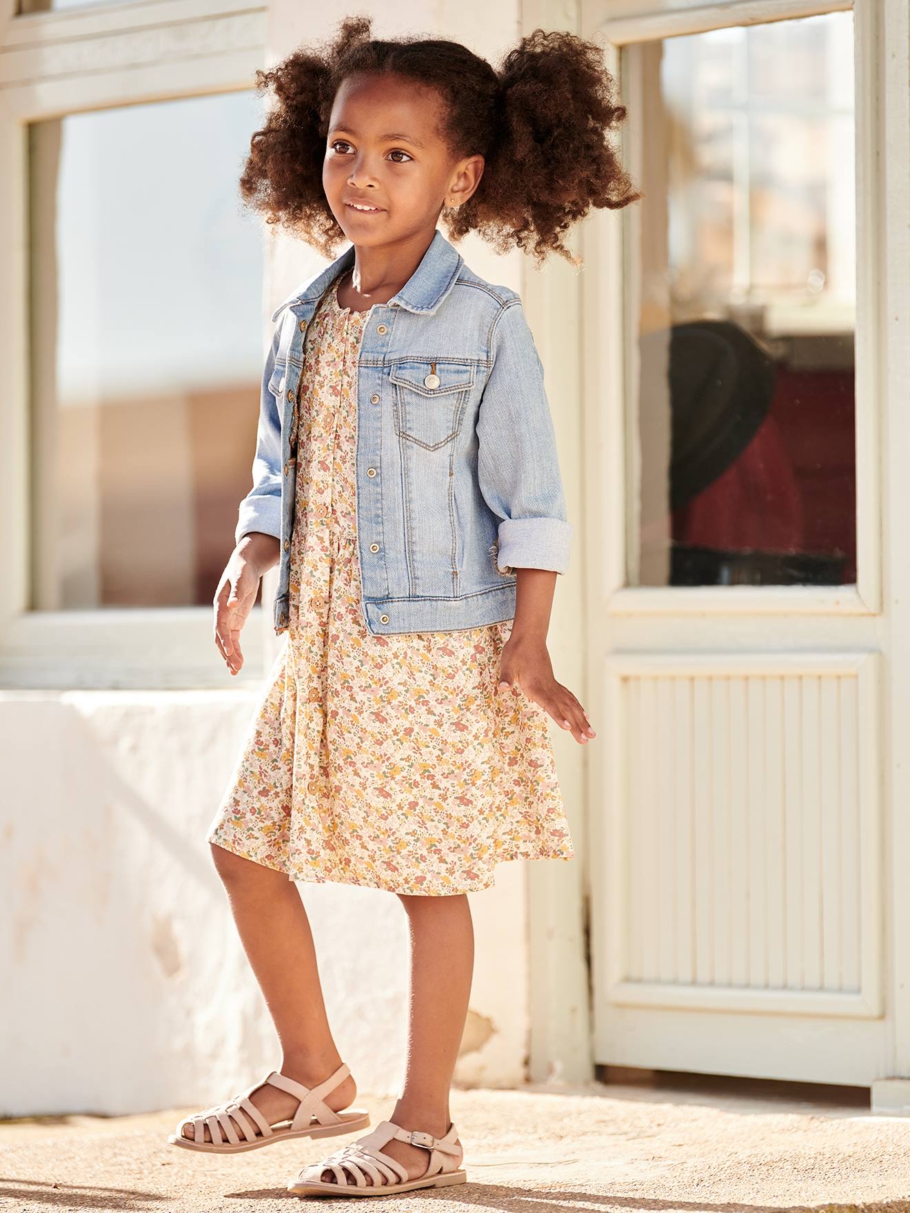 Jaqueta jeans personalizável para meninas, cor pedra