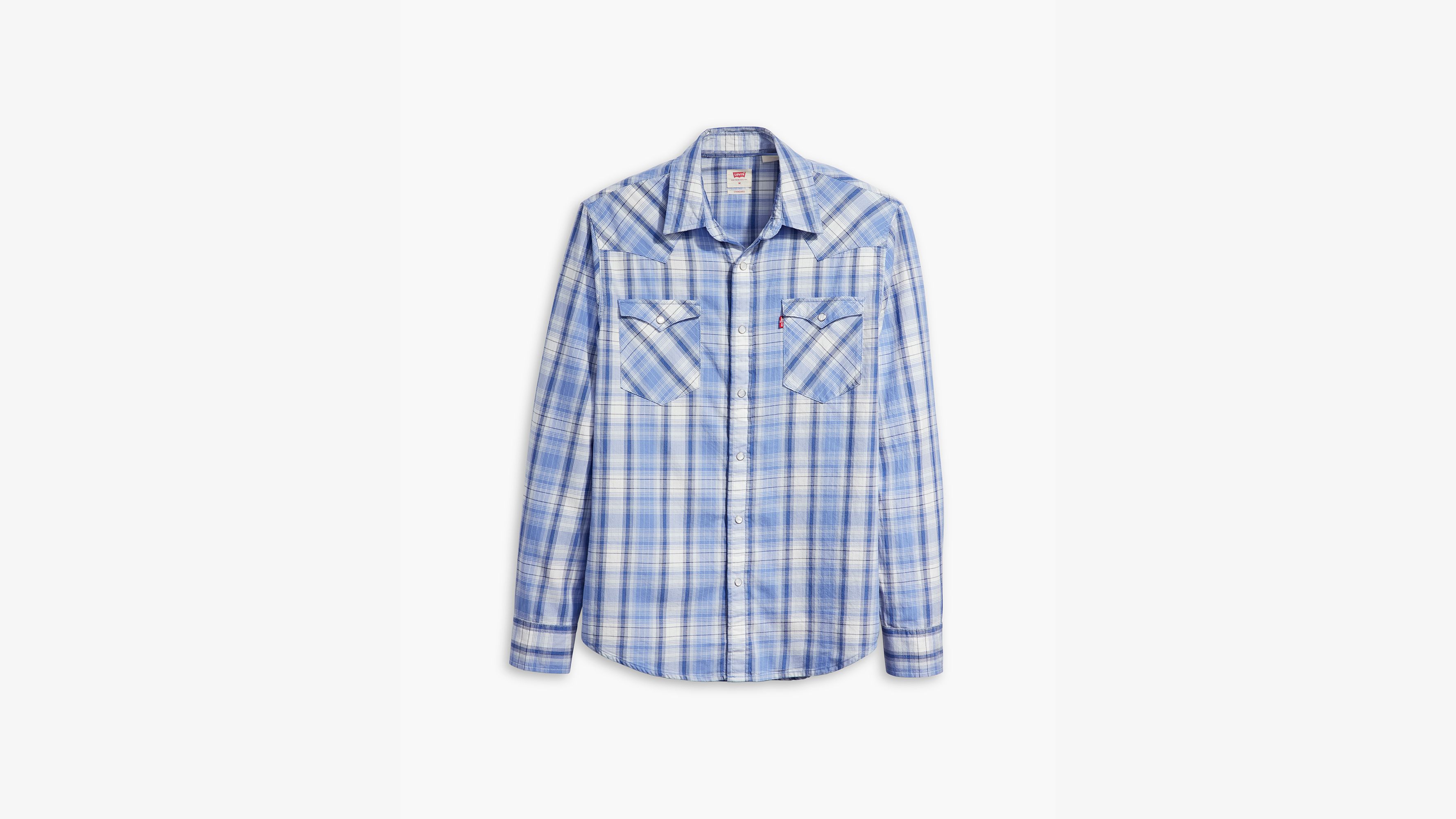 Chemise Western coupe standard classique - Deshawn Plaid Niagra Mist - Bleu