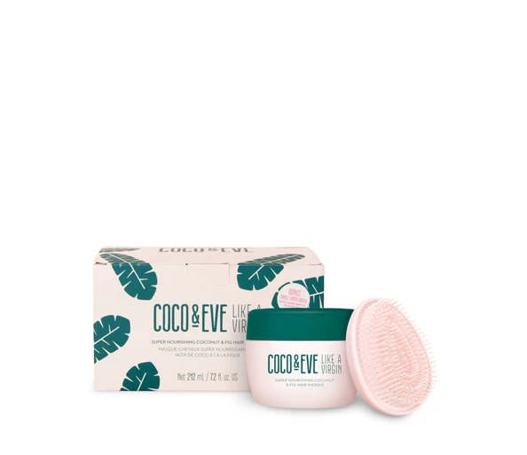COCO & EVE Like A Virgin Super Nourishing Coconut & Fig Hair Masque   Hair Brush