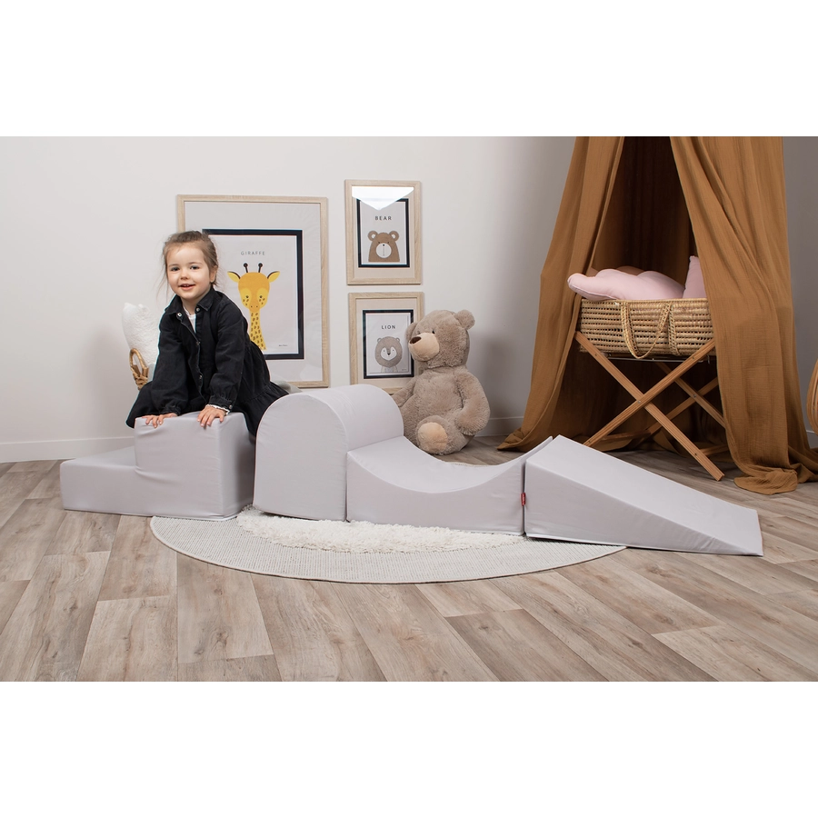 knorr toys® Spielblöcke soft - Grau4tlg.