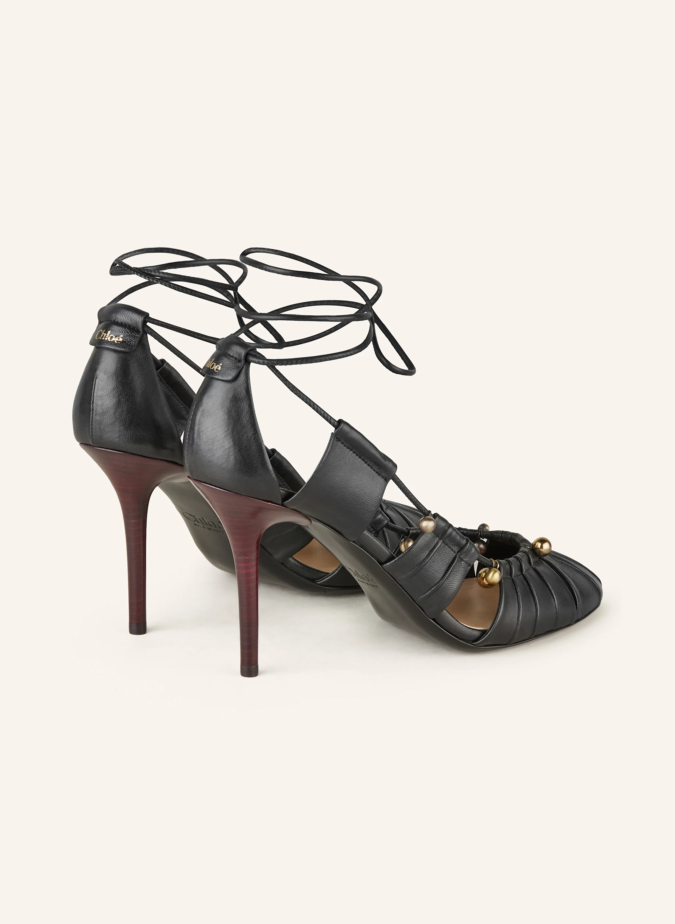 Chloé Pumps LUNA mit Cut-outs und Schmuckperlen