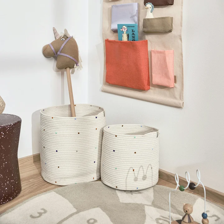 OYOY Mini - Konfetti Aufbewahrungskorb, mellow (2er-Set)