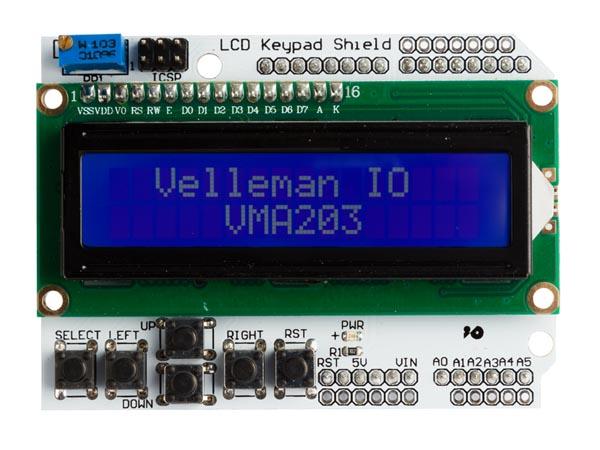 Whadda Display LCD1602 & Keypad Shield für Arduino LCD und Keypad Anzeige für Arduino