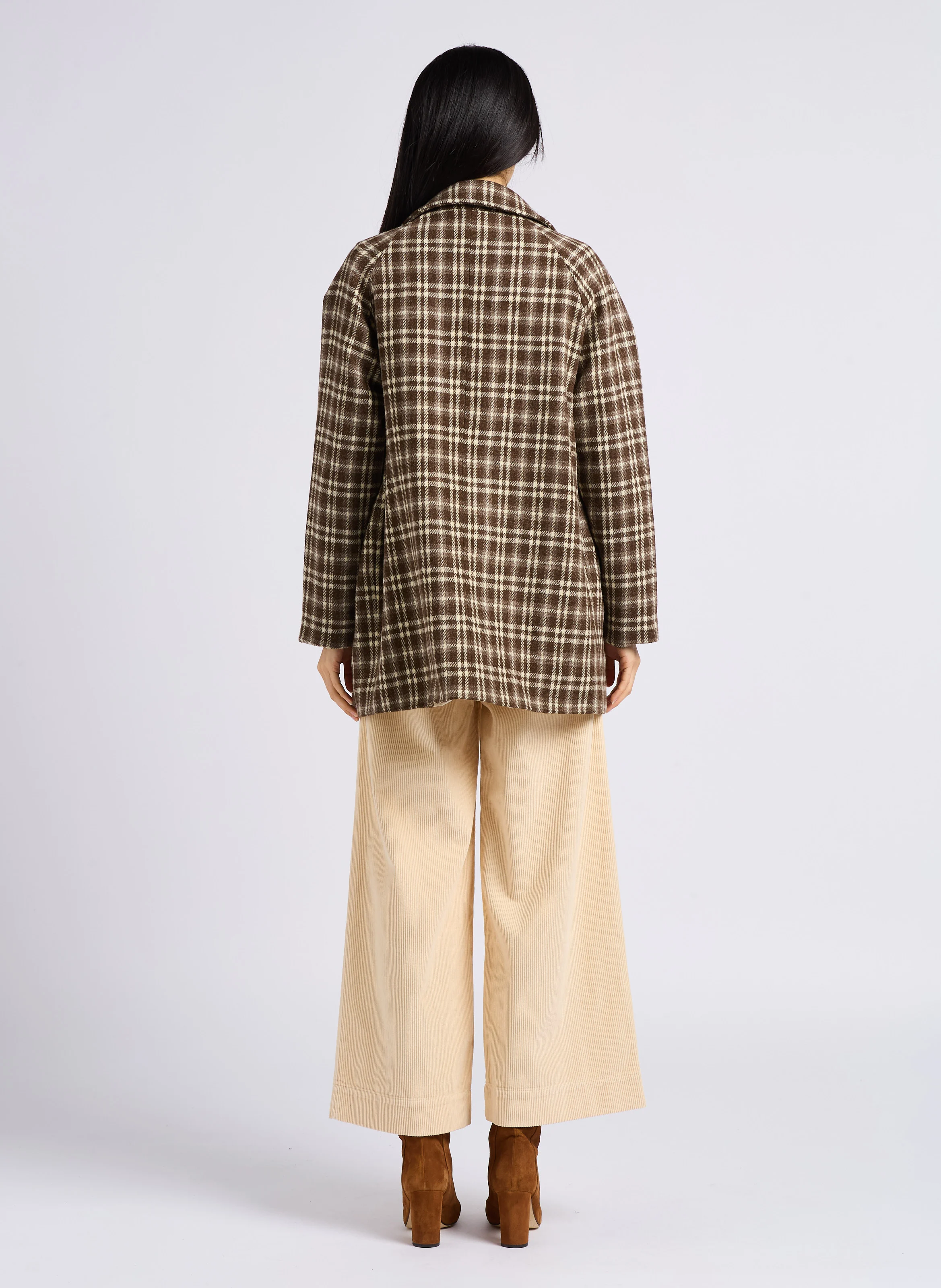 ALADIN - Pantalon large en velours côtelé | Blanc