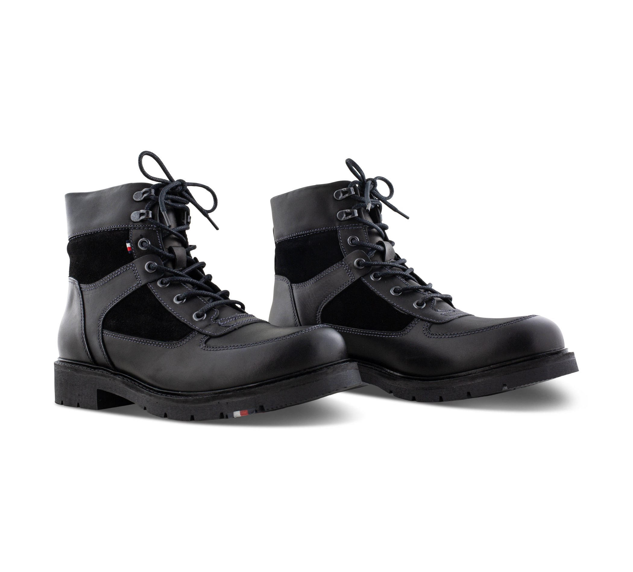 Tommy Hilfiger Rwb Hilfiger Warm Mix Laceboot - Schnürstiefel Leder schwarz