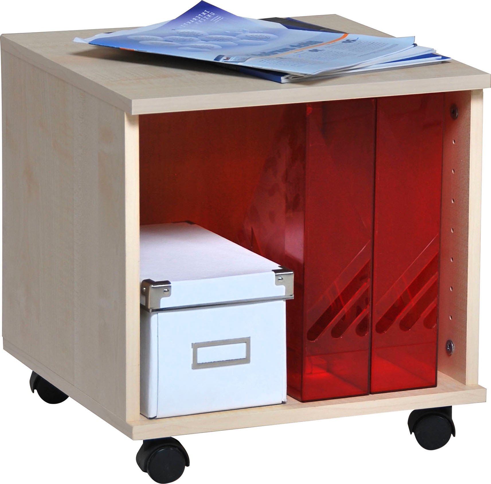 VOGL Möbelfabrik Rollcontainer »Barrie, Bürocontainer, Nachtschrank« 1 Stk. tlg. Ausführungen mit/ohne Schubladen, Höhe 41 cm, Made in Germany