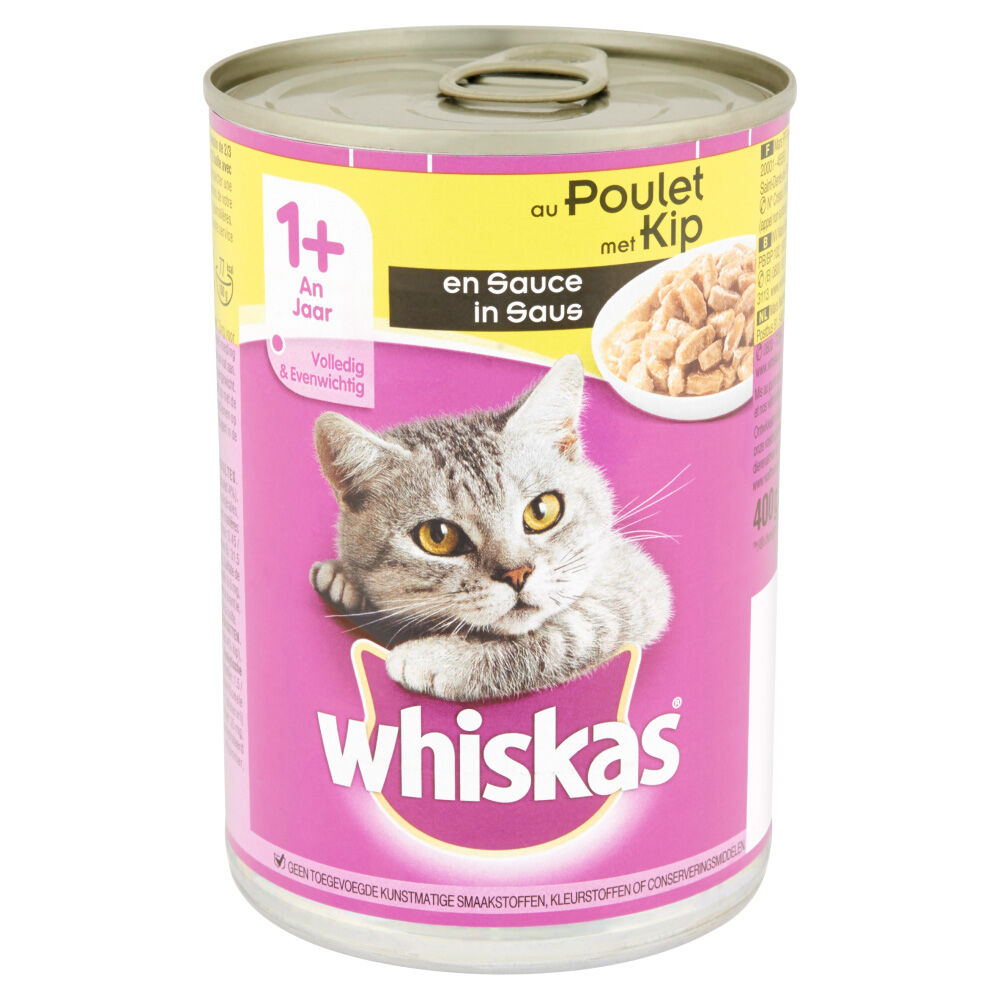 Whiskas Adult - Kattenvoer - 400 Gram - kip