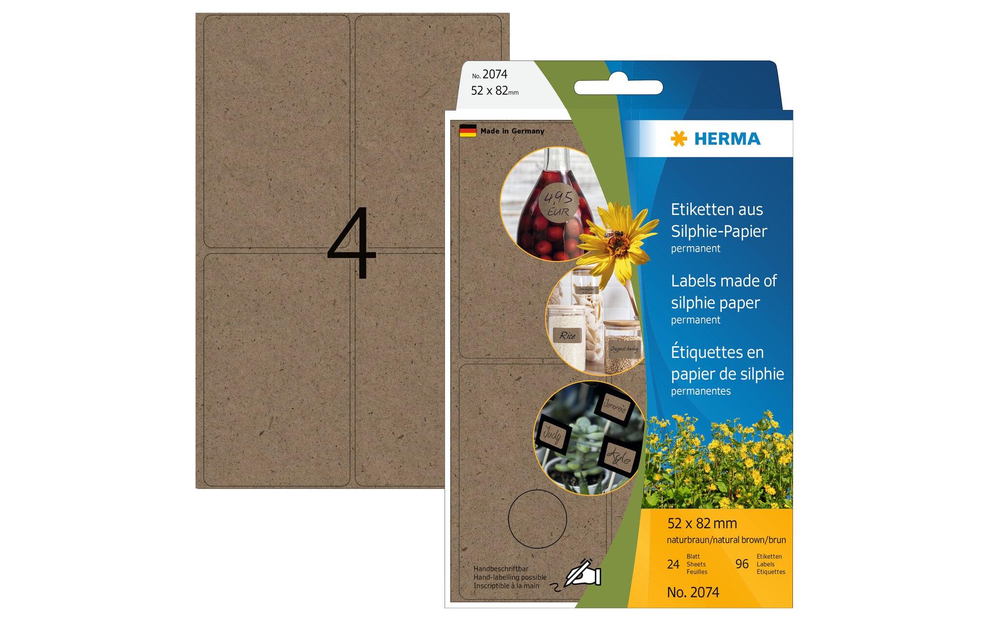 Vielzweck-Etiketten Silphie 52 x 82 mm, 24 BlattHome-Etiketten