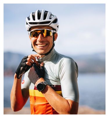 Maillot Manches Courtes Castelli A Blocco Vert/Orange