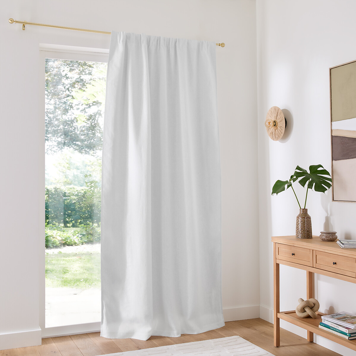 LA REDOUTE INTERIEURS<br>Cortina blackout plissada de linho Elba