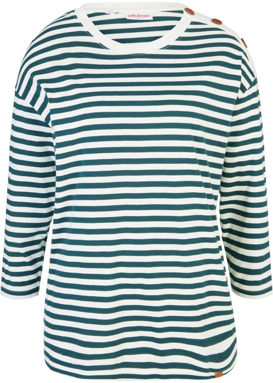 T-shirt manches longues oversized avec boutons