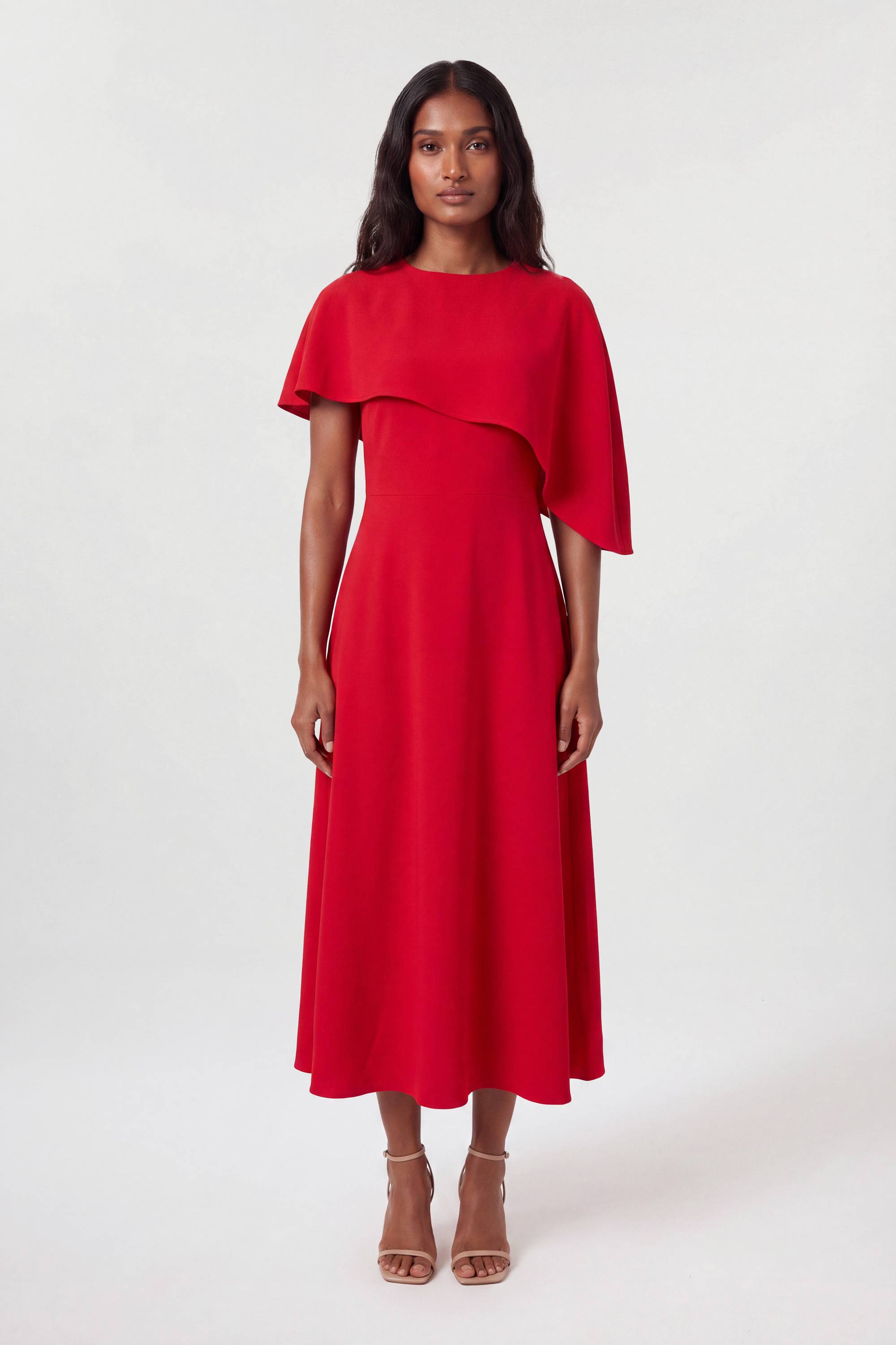 KarenMillen Robe Midi Ajustée Avec Détail Cape Souple