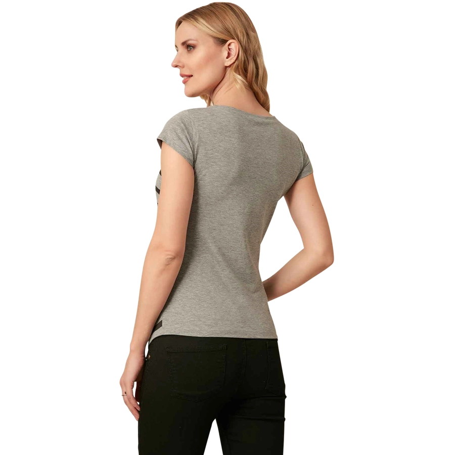 M.M.C. Umstandsshirt Winke Winke mit Motiv Grau