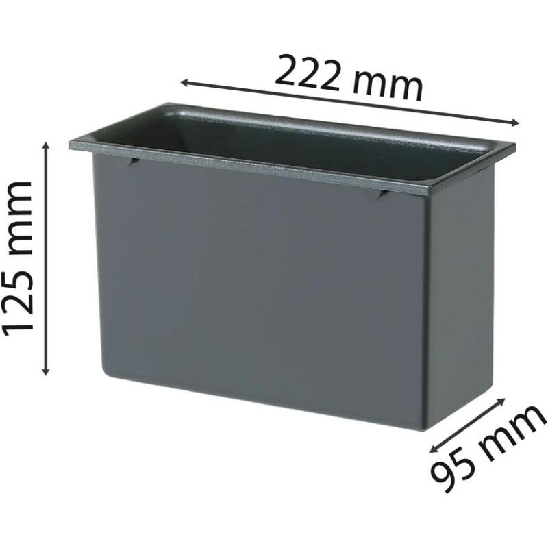 Compartiments Ecologic pour poubelles de bureau - Gris anthracite