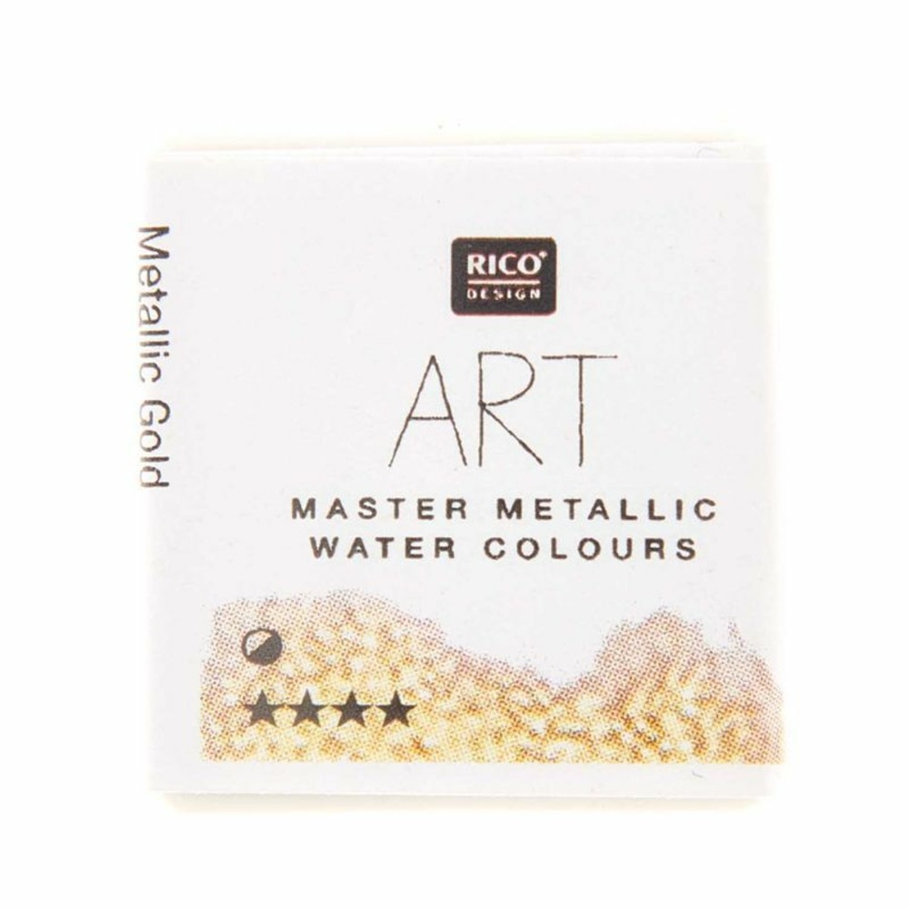 Peinture aquarelle métallique 1/2 godet - or