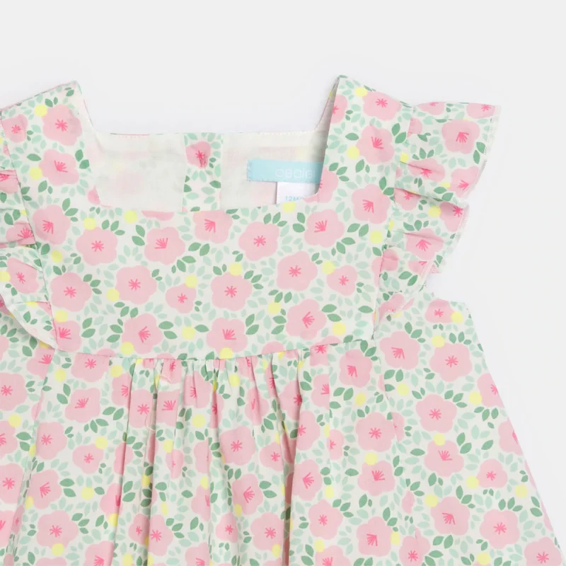 Robe chic fleurie rose bébé fille Gris ou noir