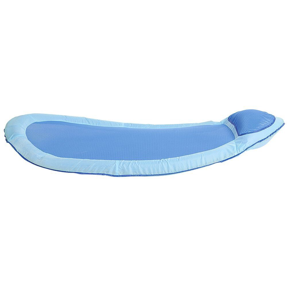 Matelas gonflable hamac flottant ovale bleu
