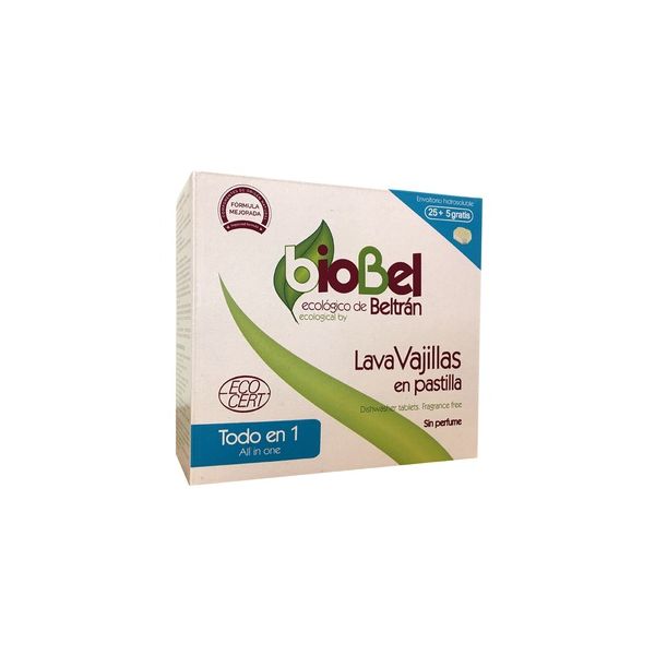 Biobel Detergente para Máquina de Lavar Loiça em Pastilha 25 Tablets   5 Gratis