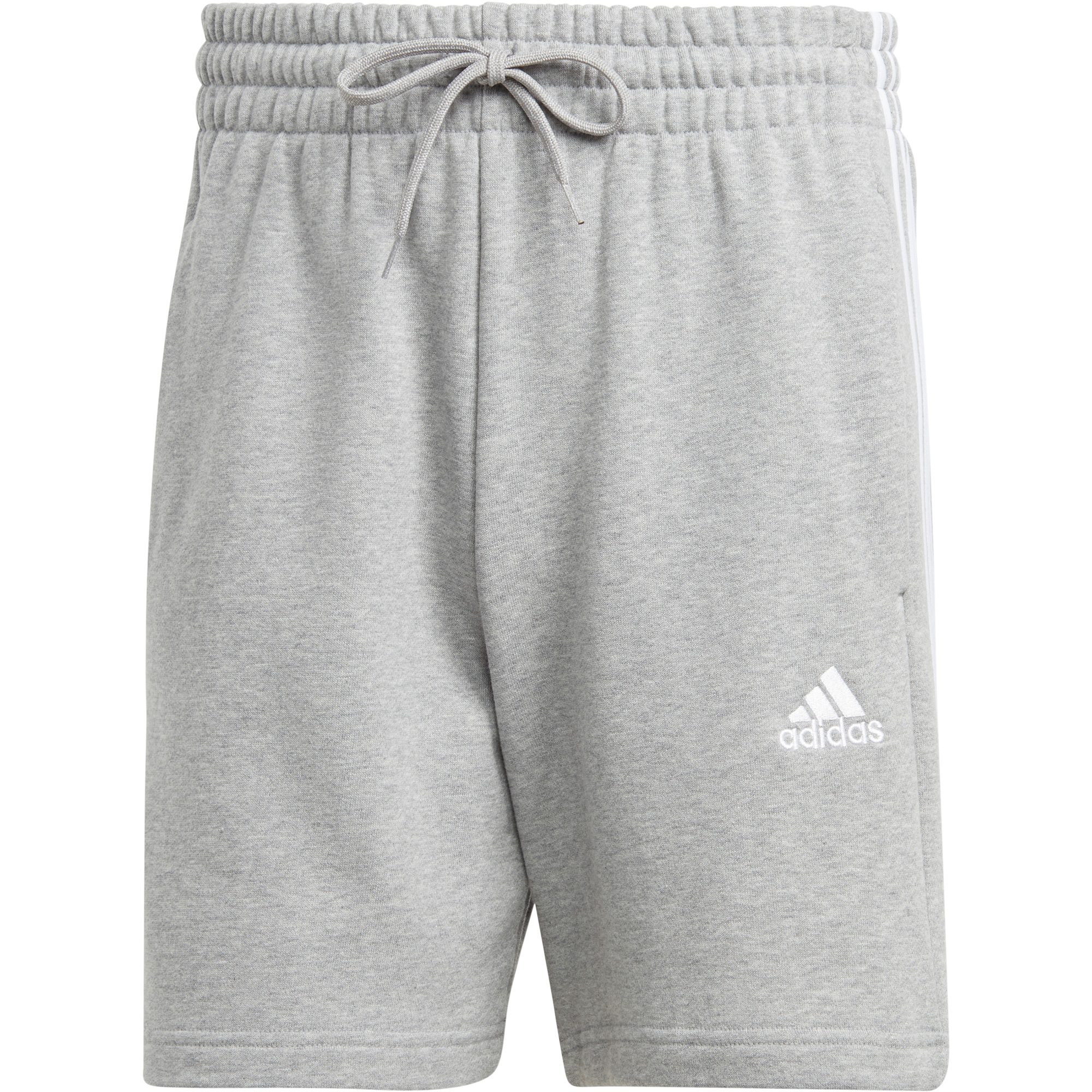 adidas Essentials French Terry 3-Streifen Shorts Herren medium grey heather