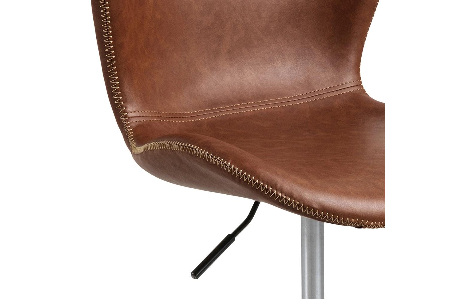 Bürostuhl Batilda, mit Polsterrücken, Cognac<br>Schreibtischstuhl im Lederlook
