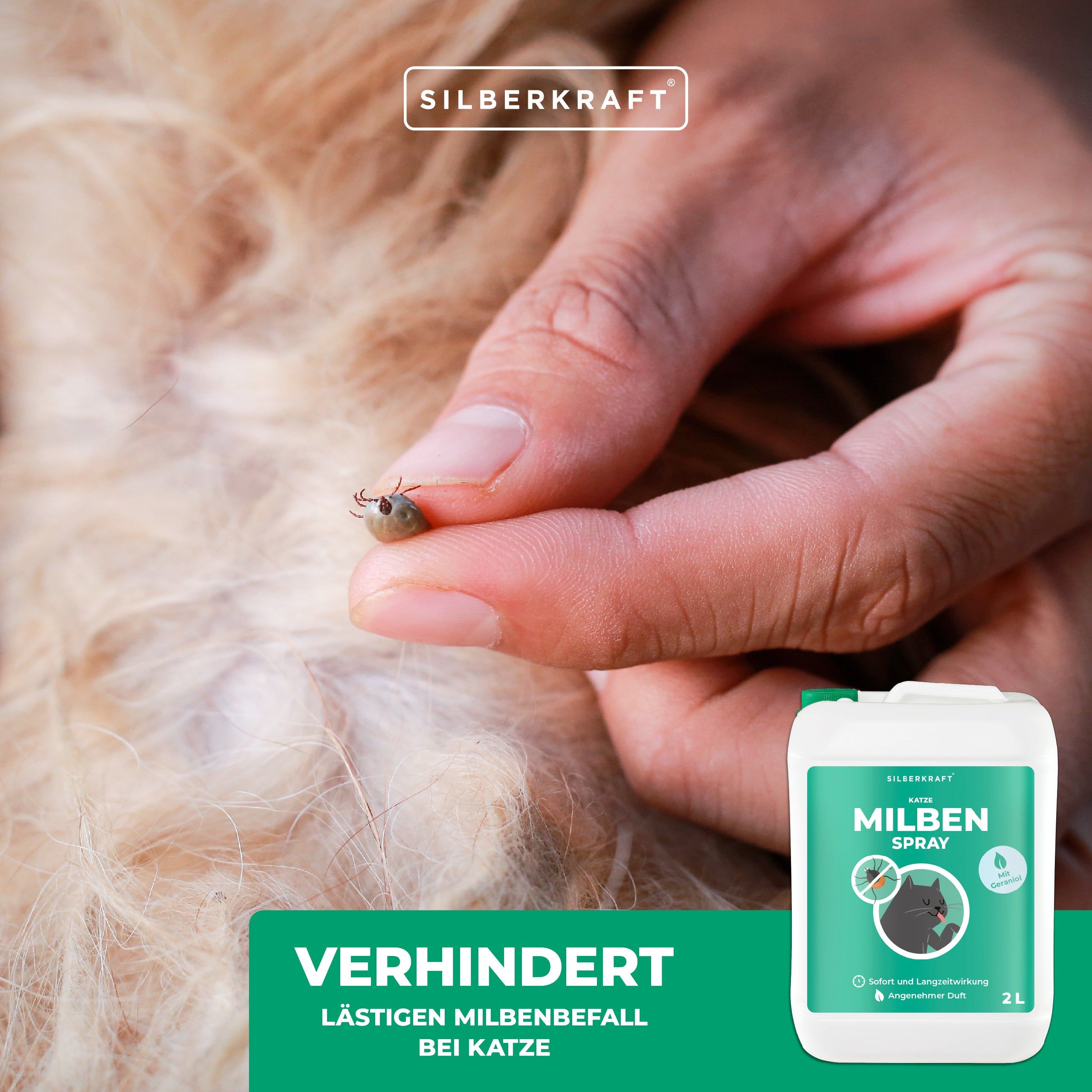 SILBERKRAFT Milbenspray Katzen