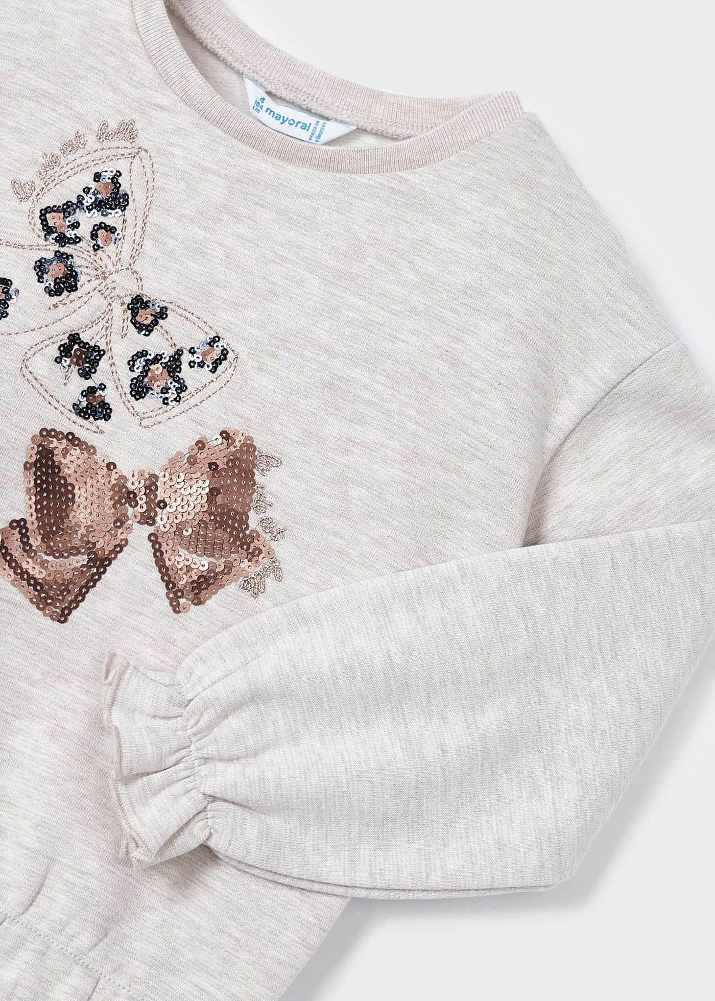 Moletom feminino de algodão estampado
