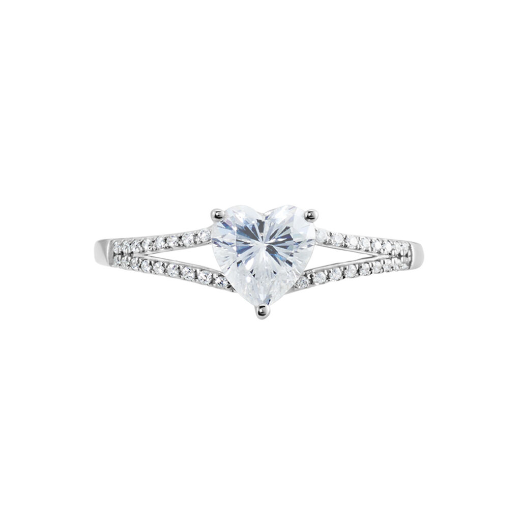 Bague Or Blanc Zandra Oxyde De Zirconium