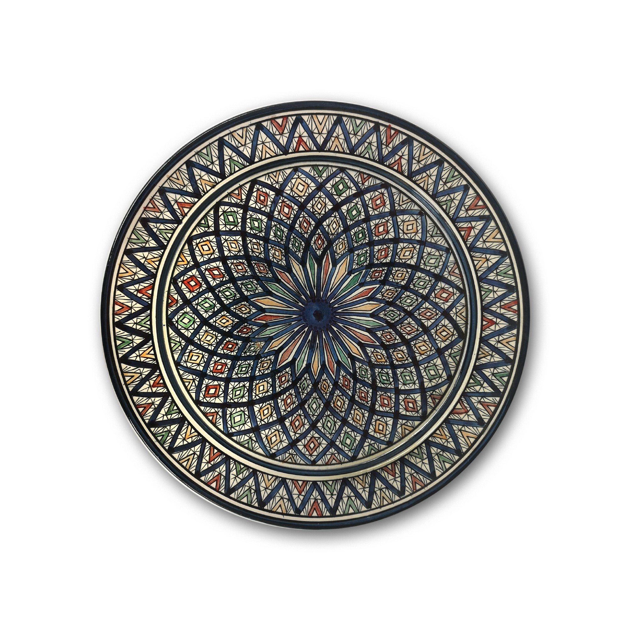 Zierteller, multicolor, Ø 40 cm, H 6 cm von fischer's lagerhaus