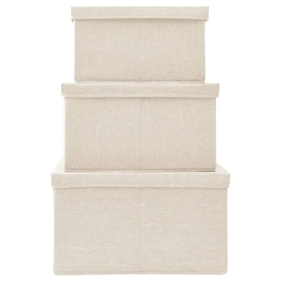 vidaXL - Opbergbox Opbergboxen - Crème - Stof