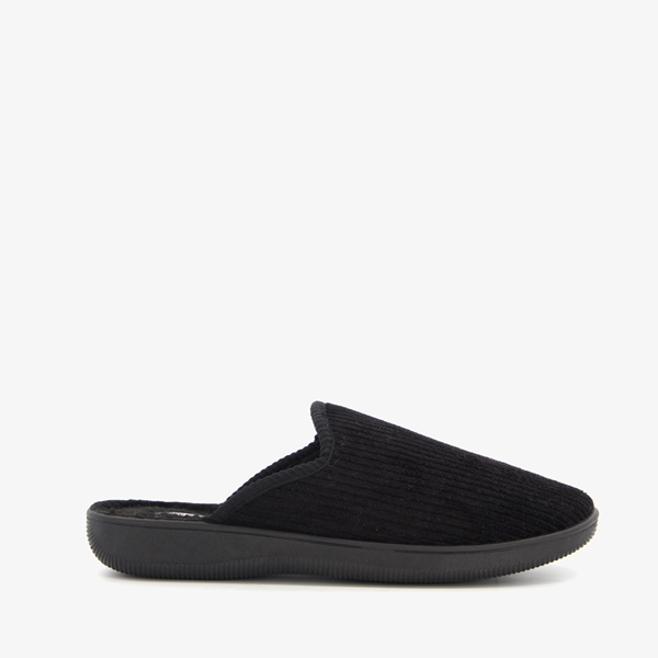 Thu!s heren pantoffels met ribstof zwart