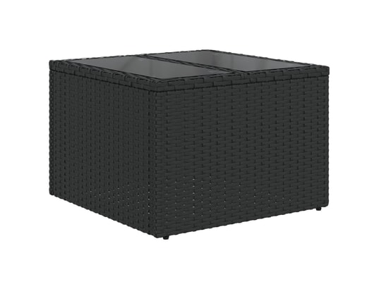 VIDAXL - Canapé Salon de jardin 6 pcs avec coussins noir résine tressée