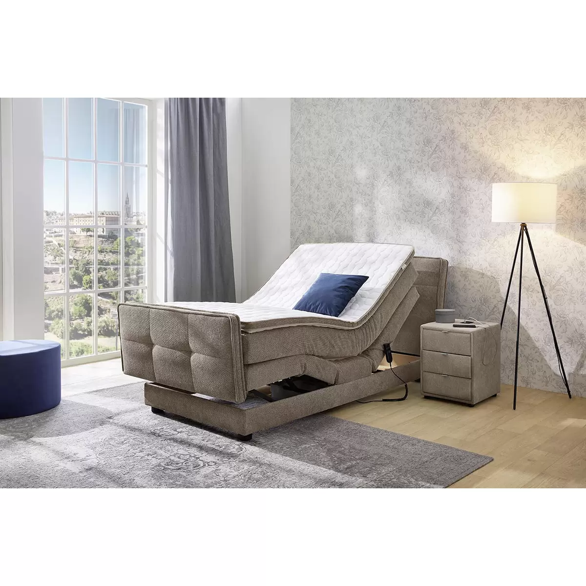 Boxspringbett Paulo 120x200 Hellbraun