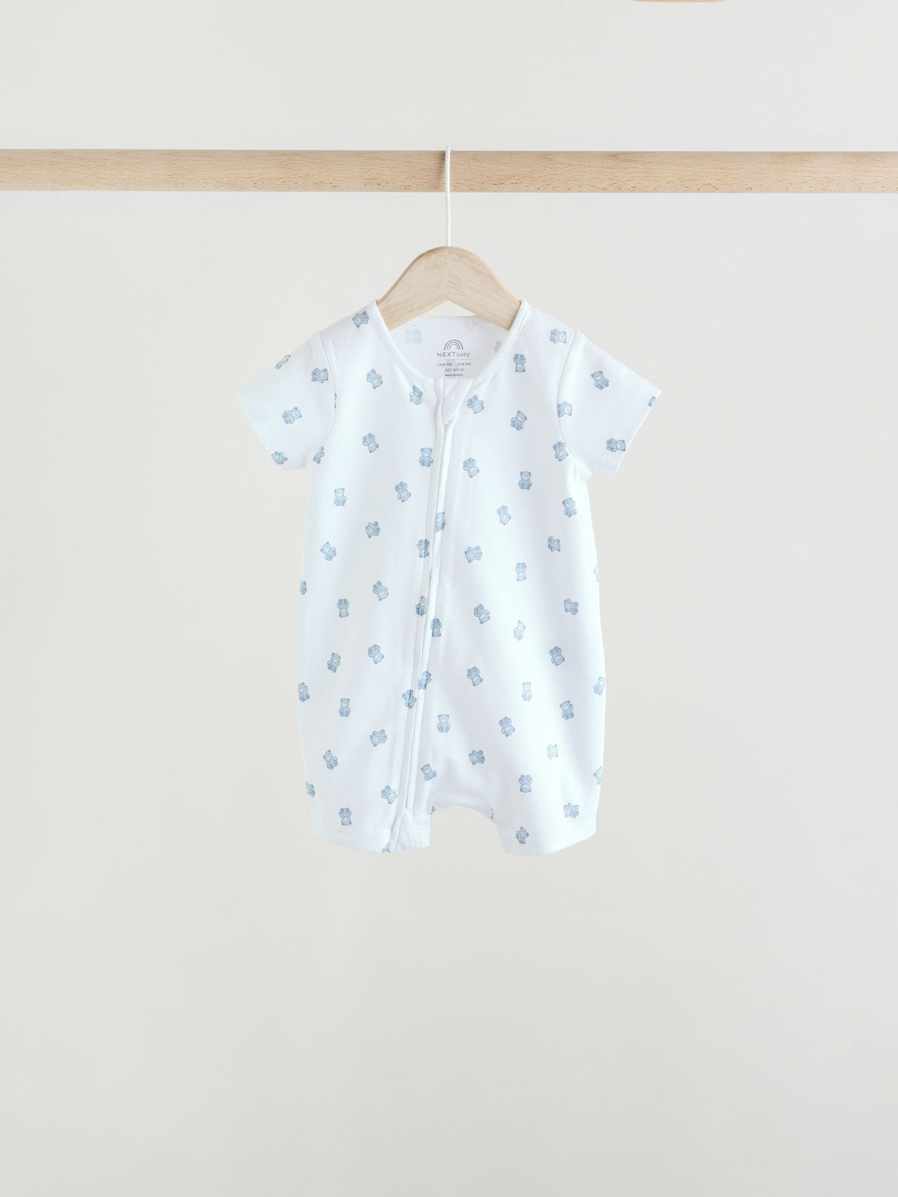 Blauw - Set van 3 babyrompertjes met rits (0 mnd-3 jr)