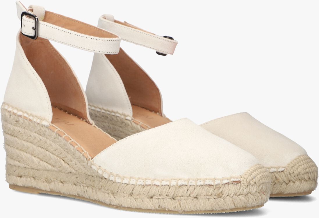 beige via vai sandalen met hak flora braid