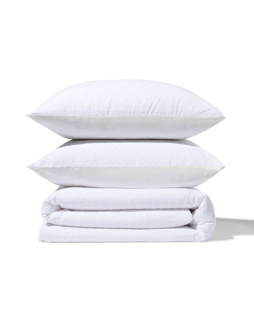 housse de couette en coton doux 200x200/220 structure pois