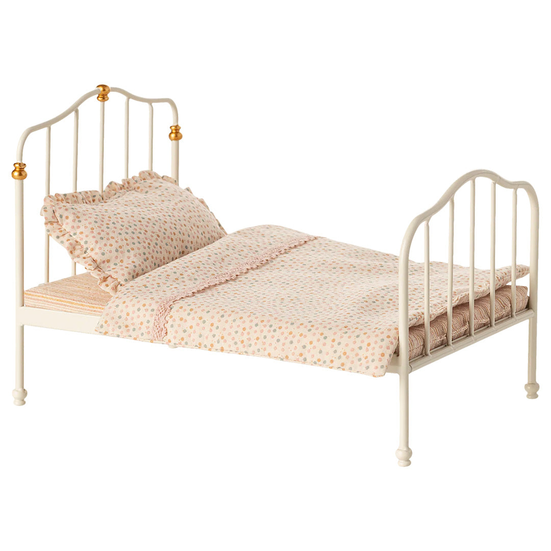 maileg poppenbed vintage - off white - 19 cm