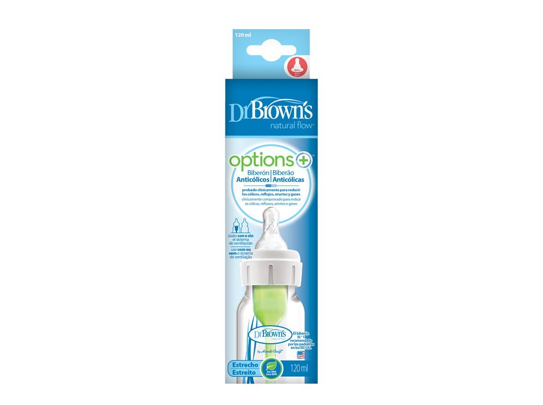 BIBERÃO DR. BROWN'S BOCA ESTREITA 120ML 1UN