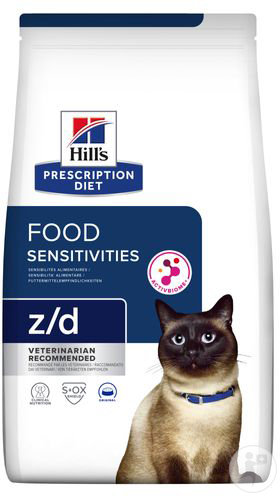 Hill's Pet Nutrition Prescription Diet Food Sensitivities Z/D Aliment Pour Chat 1,5kg