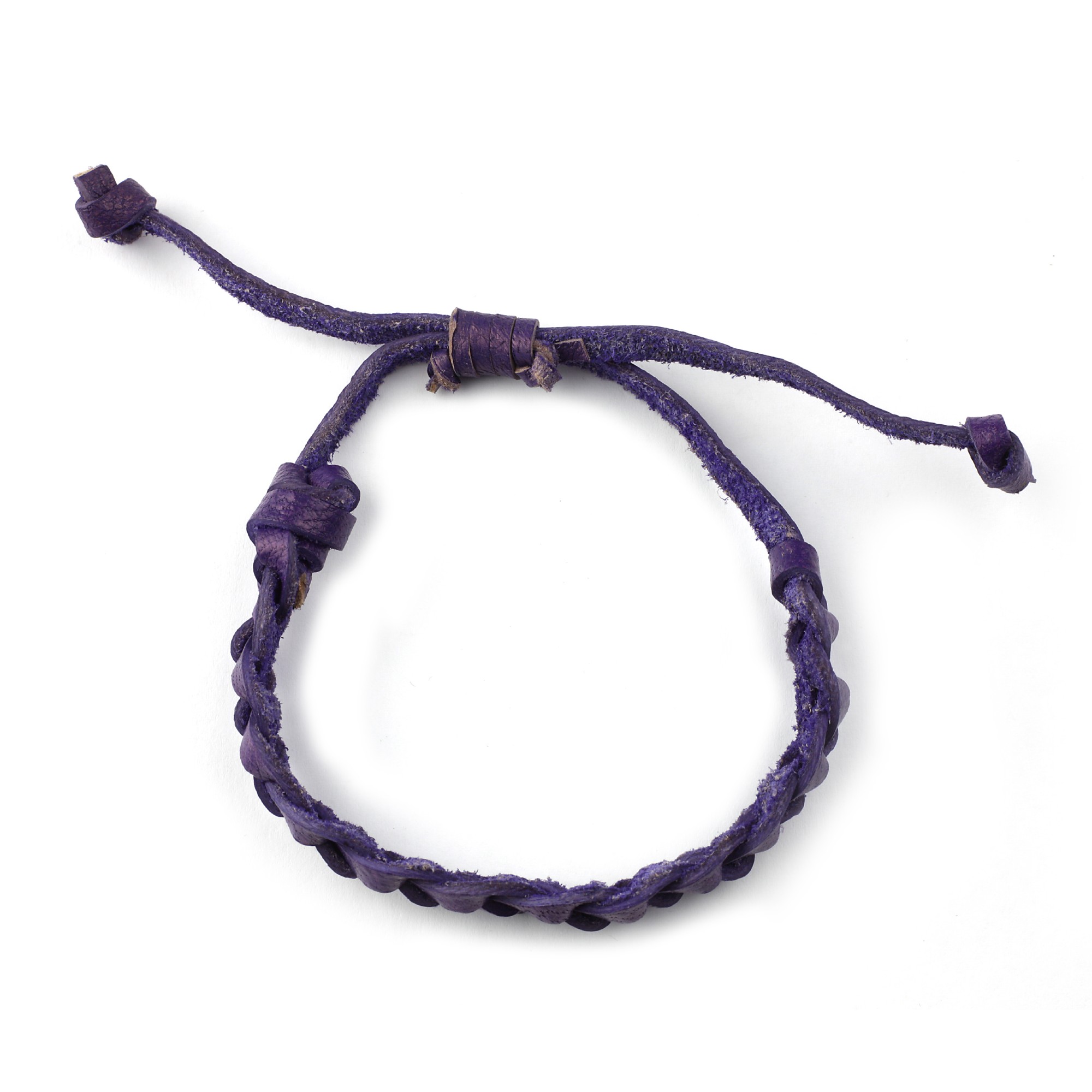Armband geflochten, braun, lila, Ø 10 cm günstig bestellen