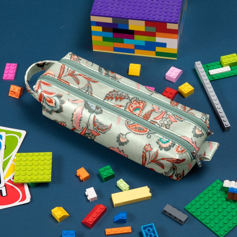 Trousse Double Compartiment Vert Bohème