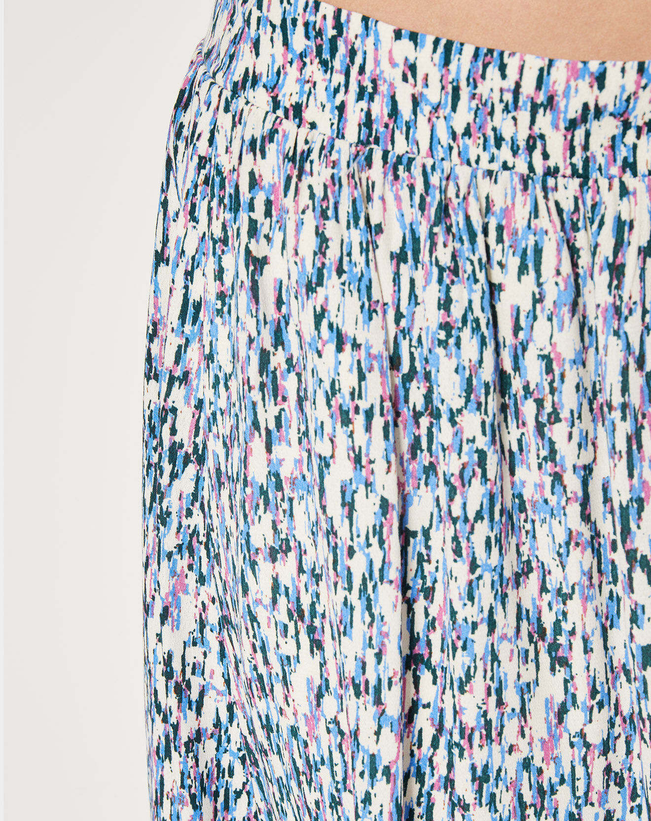 Esprit Jupe Portefeuille midi imprimée bleue