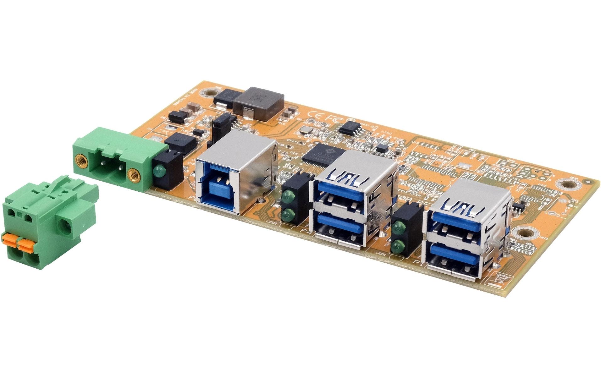 USB-Hub EX-1185HMVS-2-PL4-Port USB 3.2 Gen 1 HUB-Platine mit 15KV ESD Überspannungsschutz