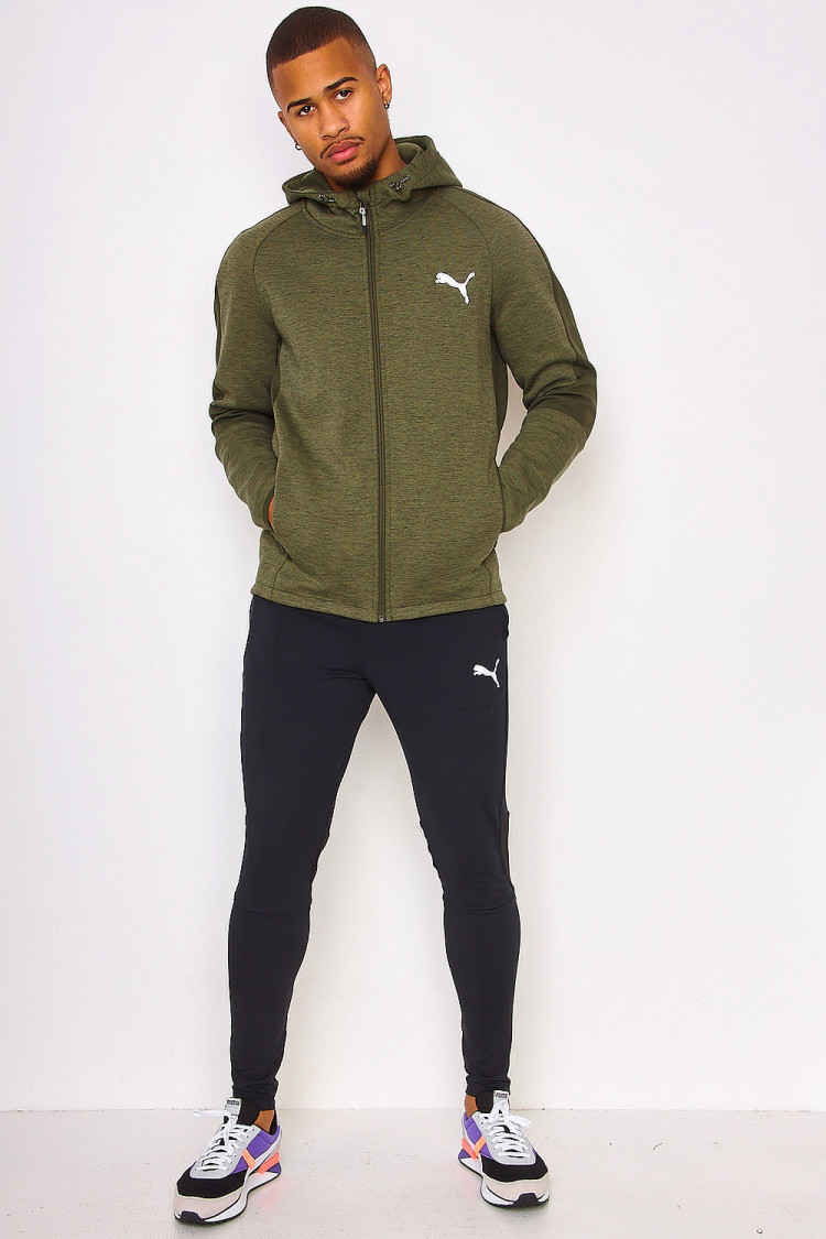 Sweat zippé Evostripe FZ vert / Puma